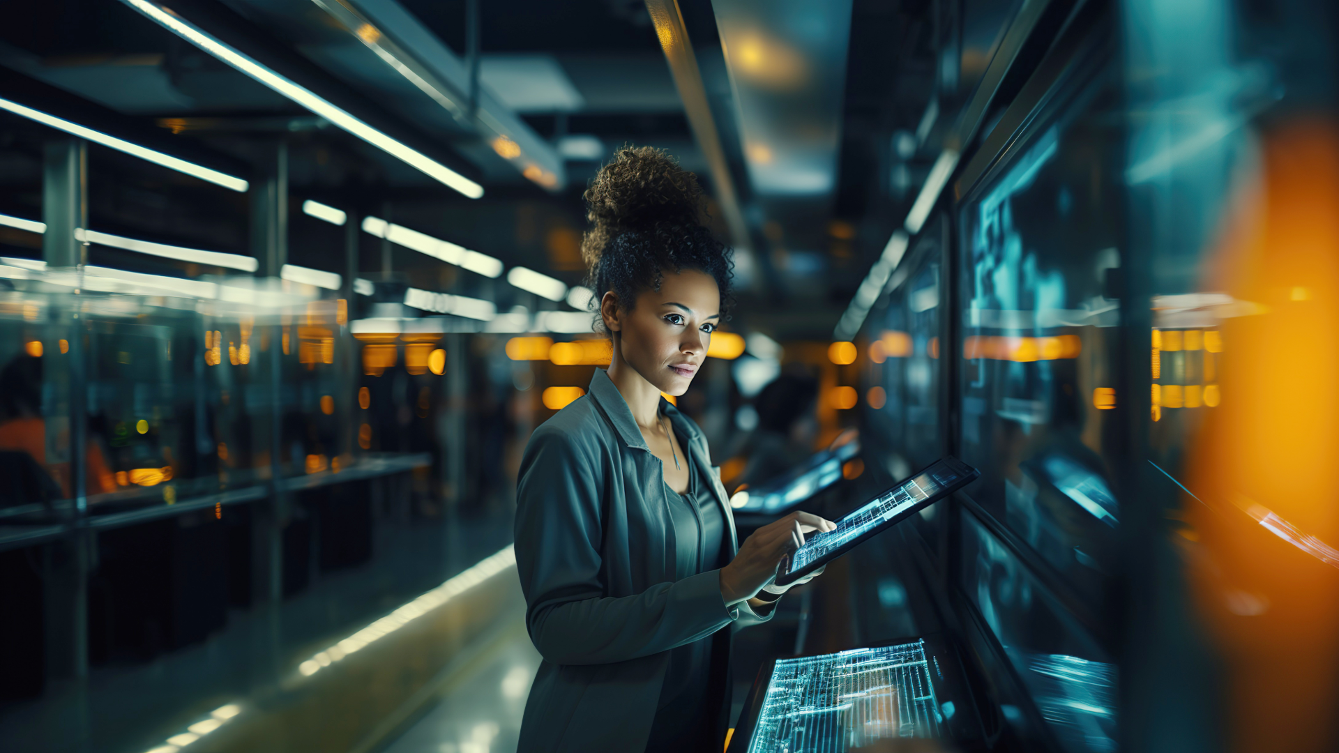 "Network operations center monitoring sovereign cloud workloads in the Gulf"